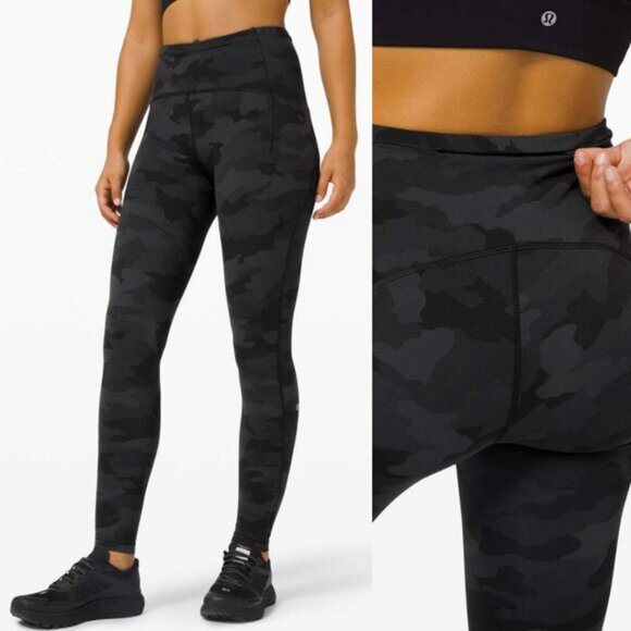 Lululemon Swift Speed High-Rise Tight 28" In Heritage 365 Camo Deep Coal Size 20 - Picture 1 of 10